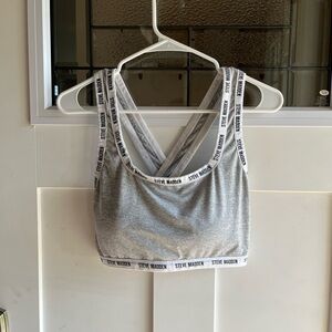 STEVE MADDEN gray racerback bralette